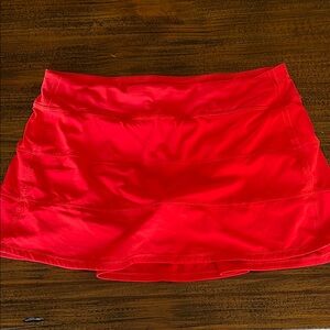 Lululemon Pace Rival red skirt